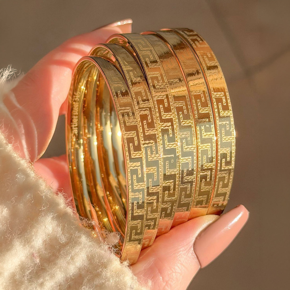 Versace Greca Bangle | 3 Piece Set