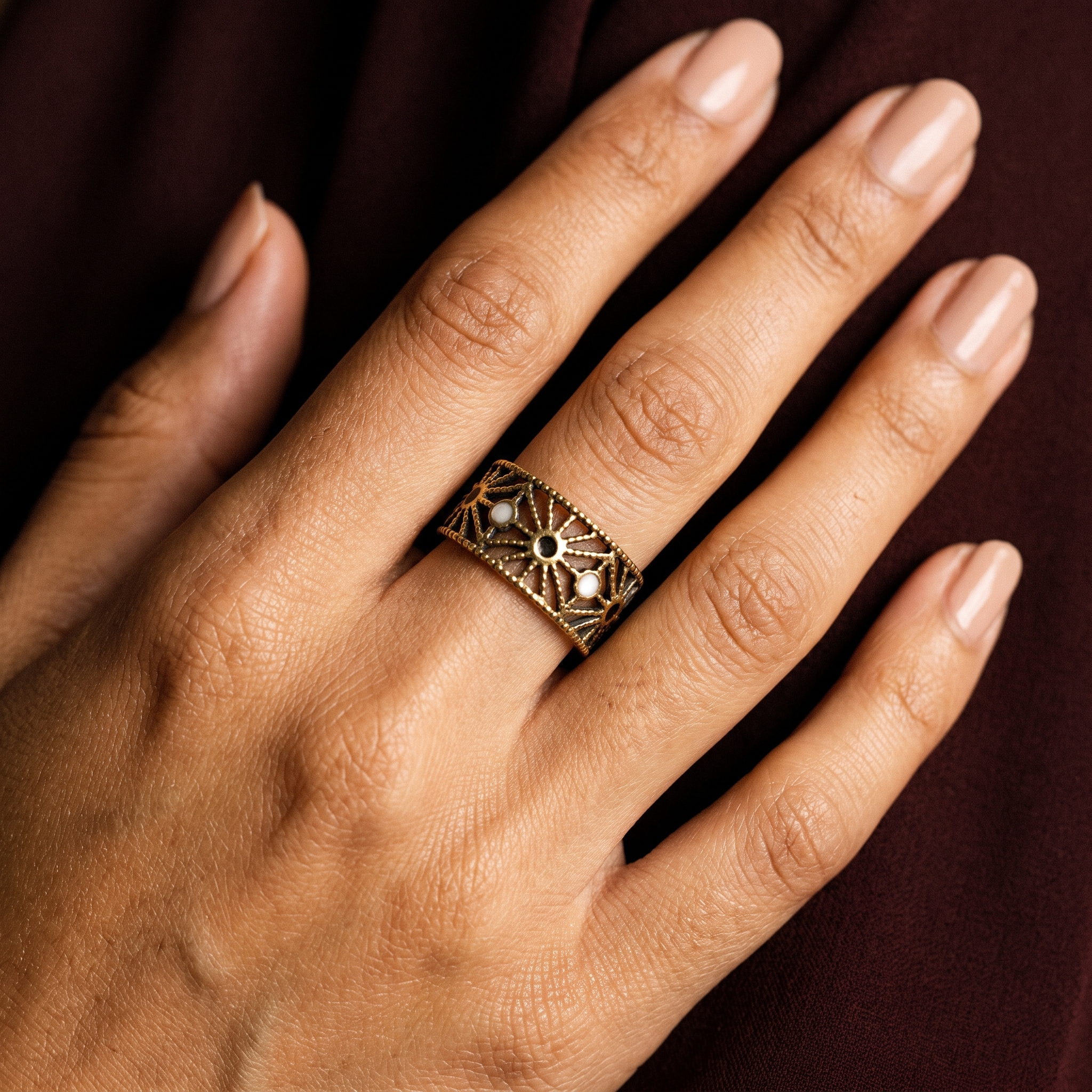 Soraya Filigree Ring | Free Size