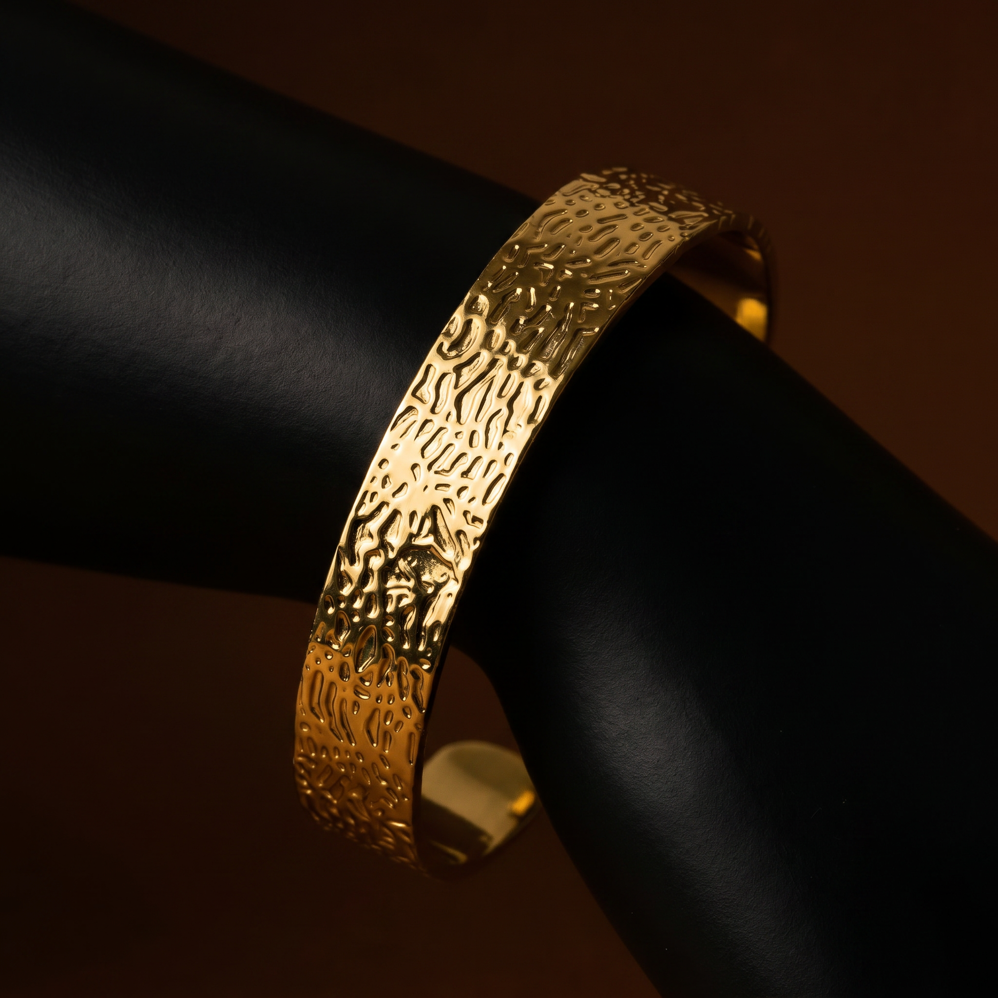 Bracelet Python Textured Cuff Bracelet