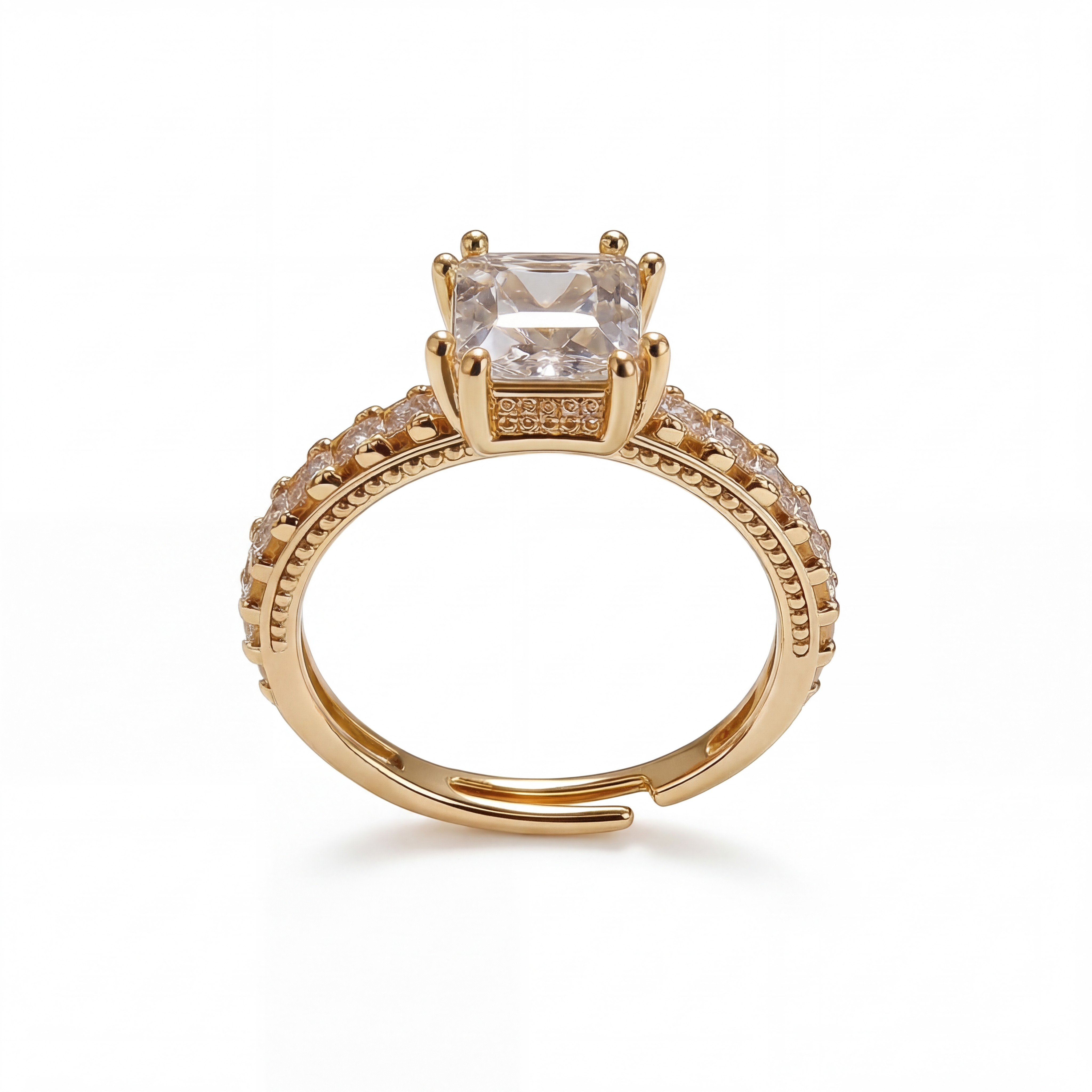 Princess-cut CZ Diamond Ring