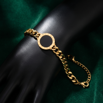 Roma Onyx Disc Bracelet