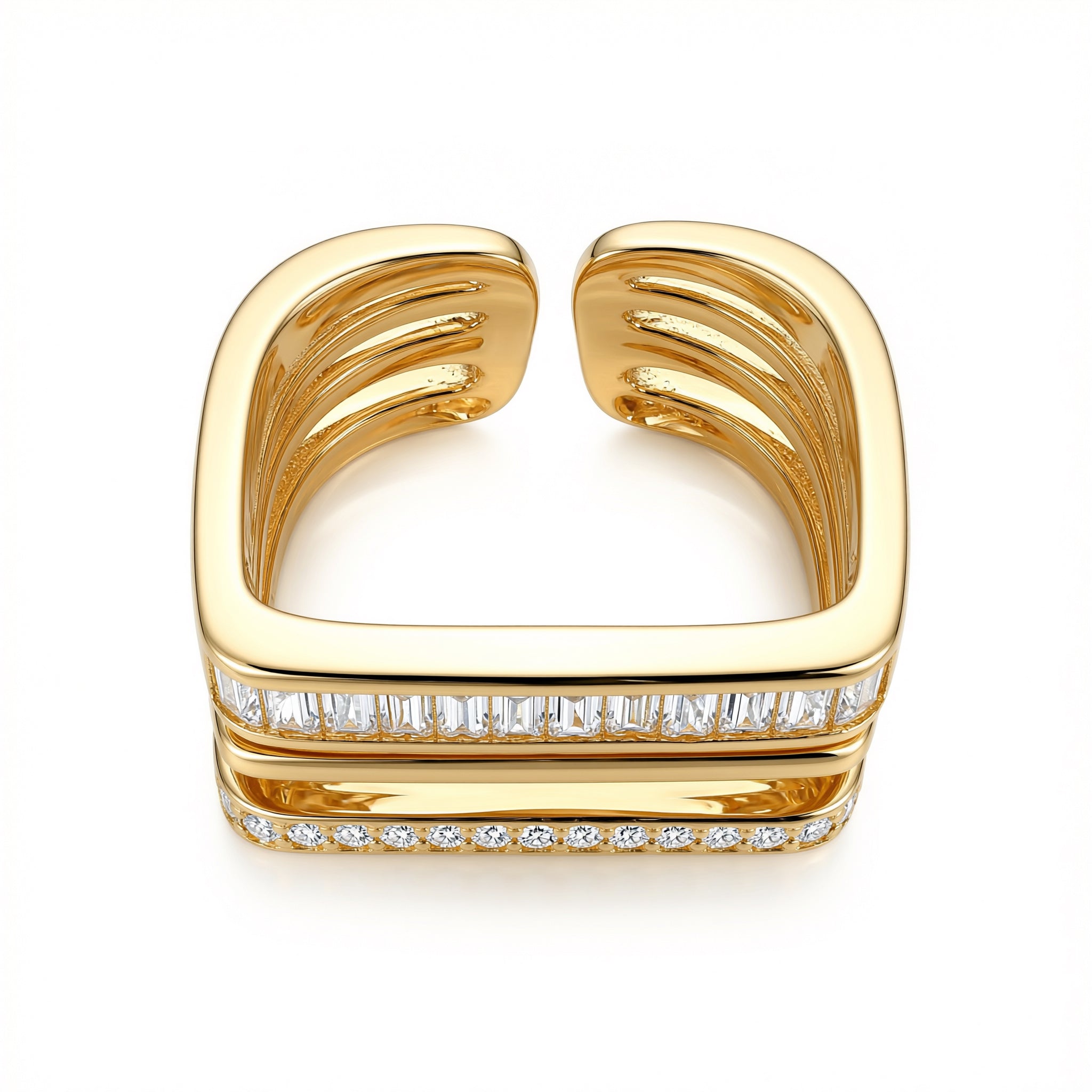 Stackline Baguette Crystal Ring