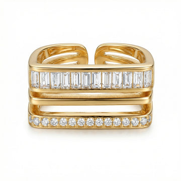 Stackline Baguette Crystal Ring