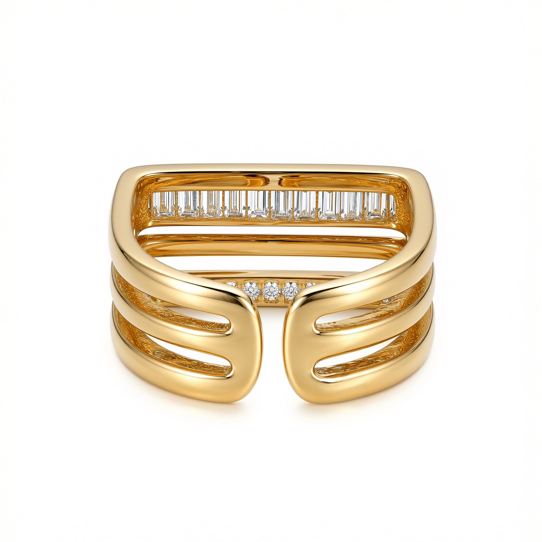 Stackline Baguette Crystal Ring