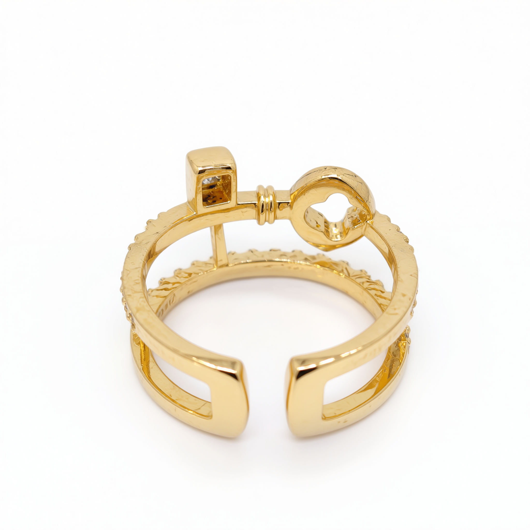 Lock & Key Statement Ring