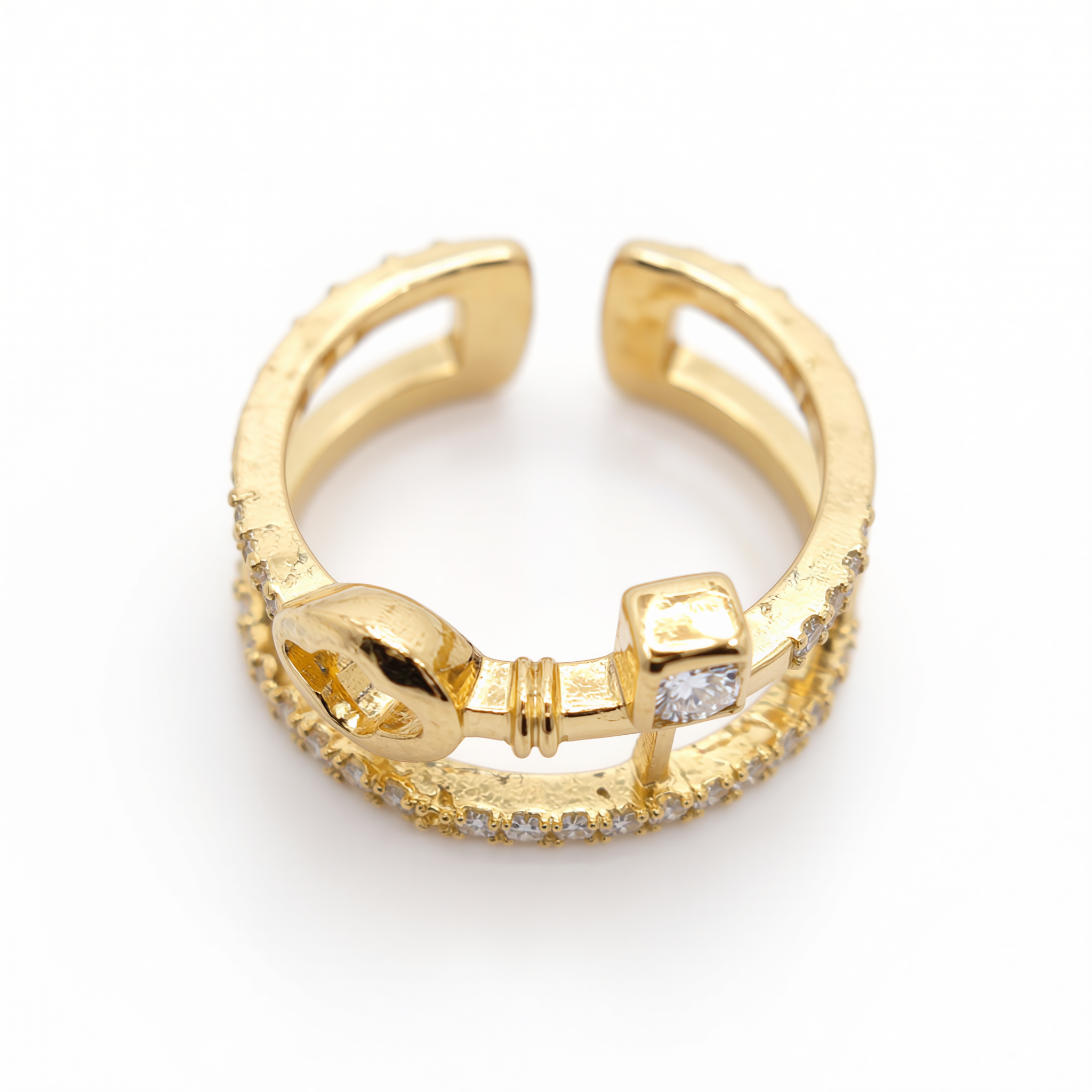 Lock & Key Statement Ring