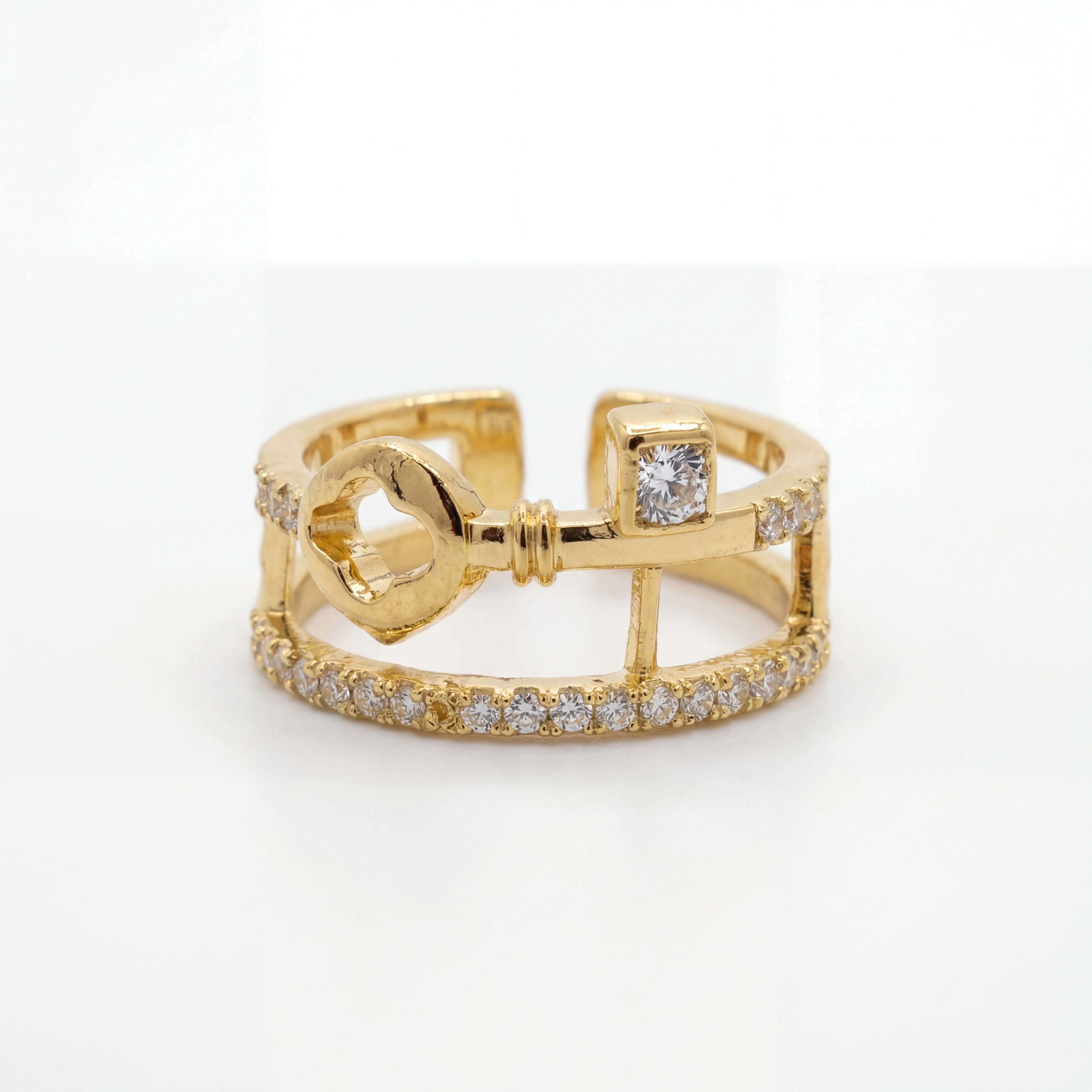 Lock & Key Statement Ring