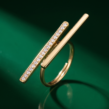Mira Twin Bar Ring | Free Size