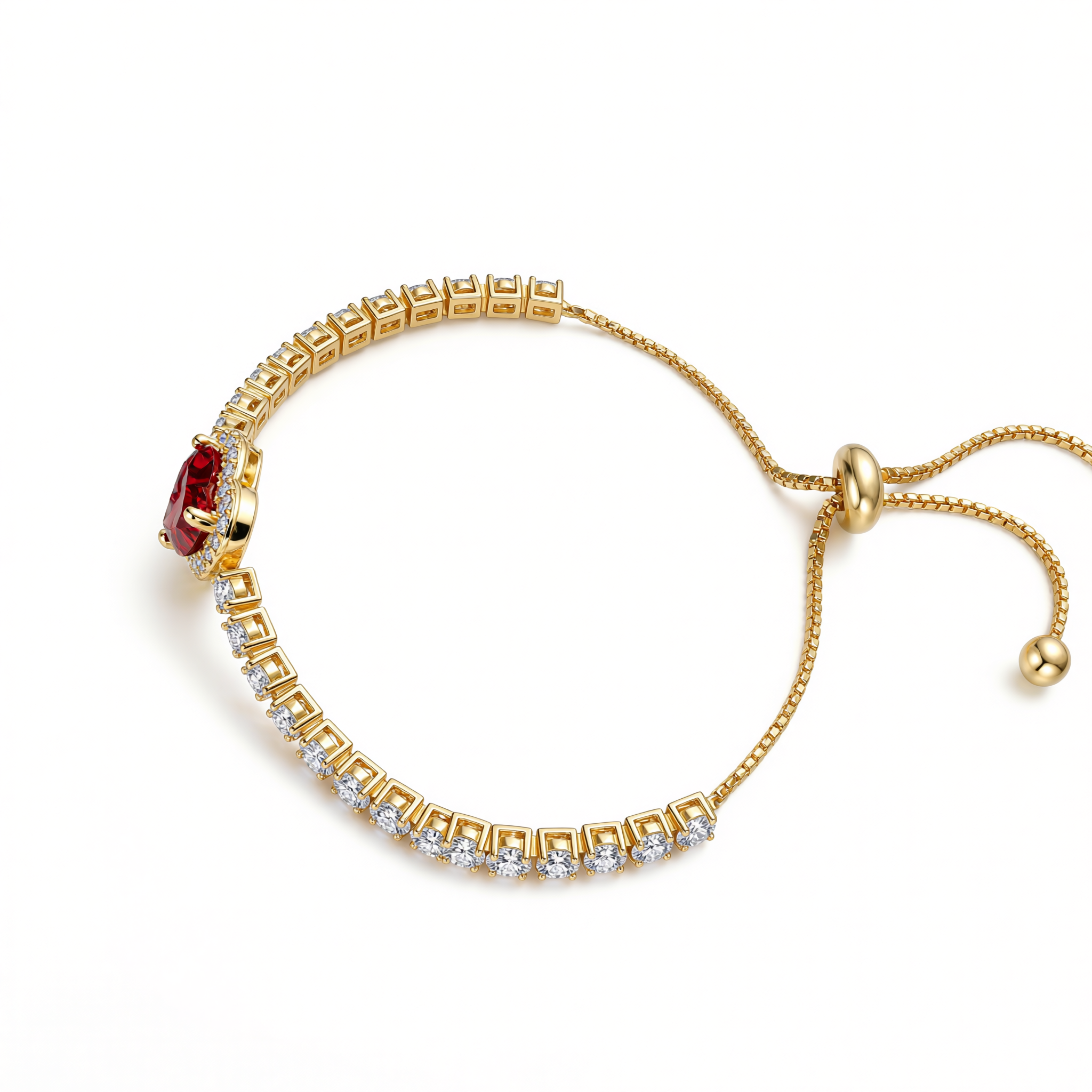 Crimson Heart Bracelet