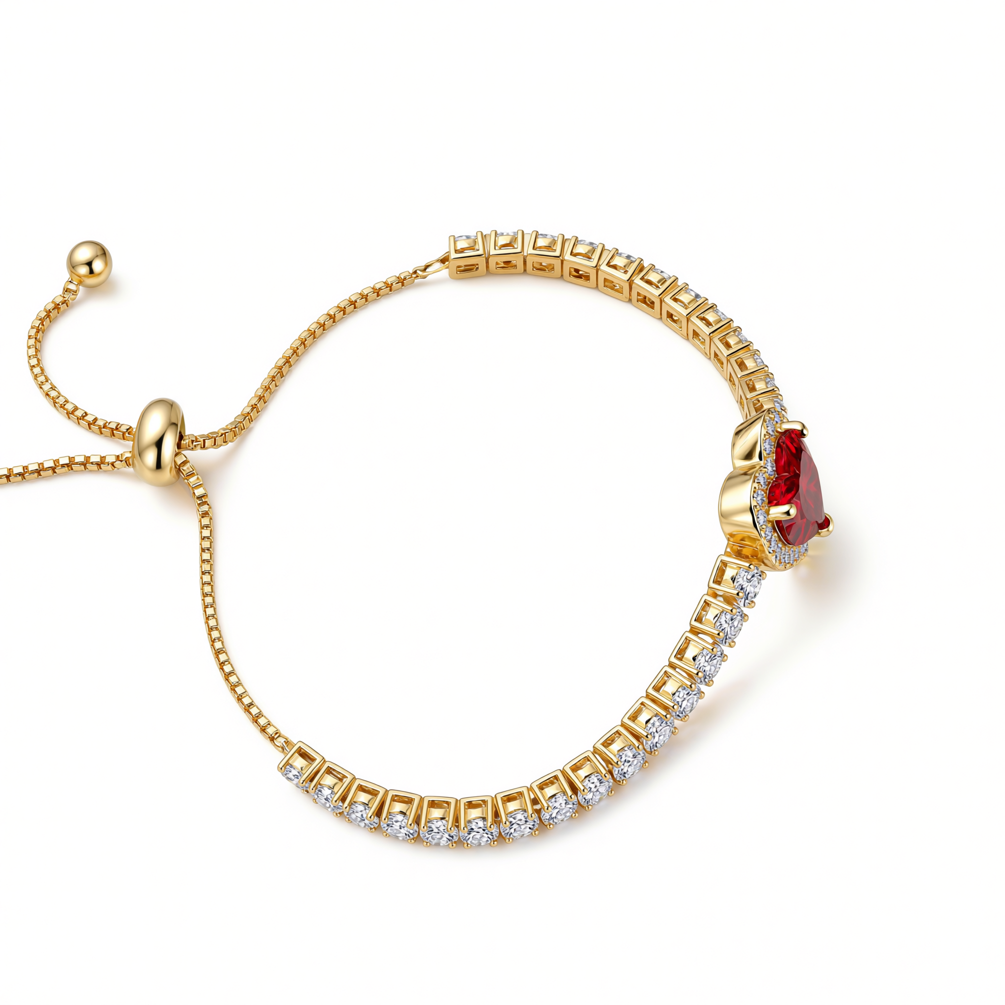 Crimson Heart Bracelet