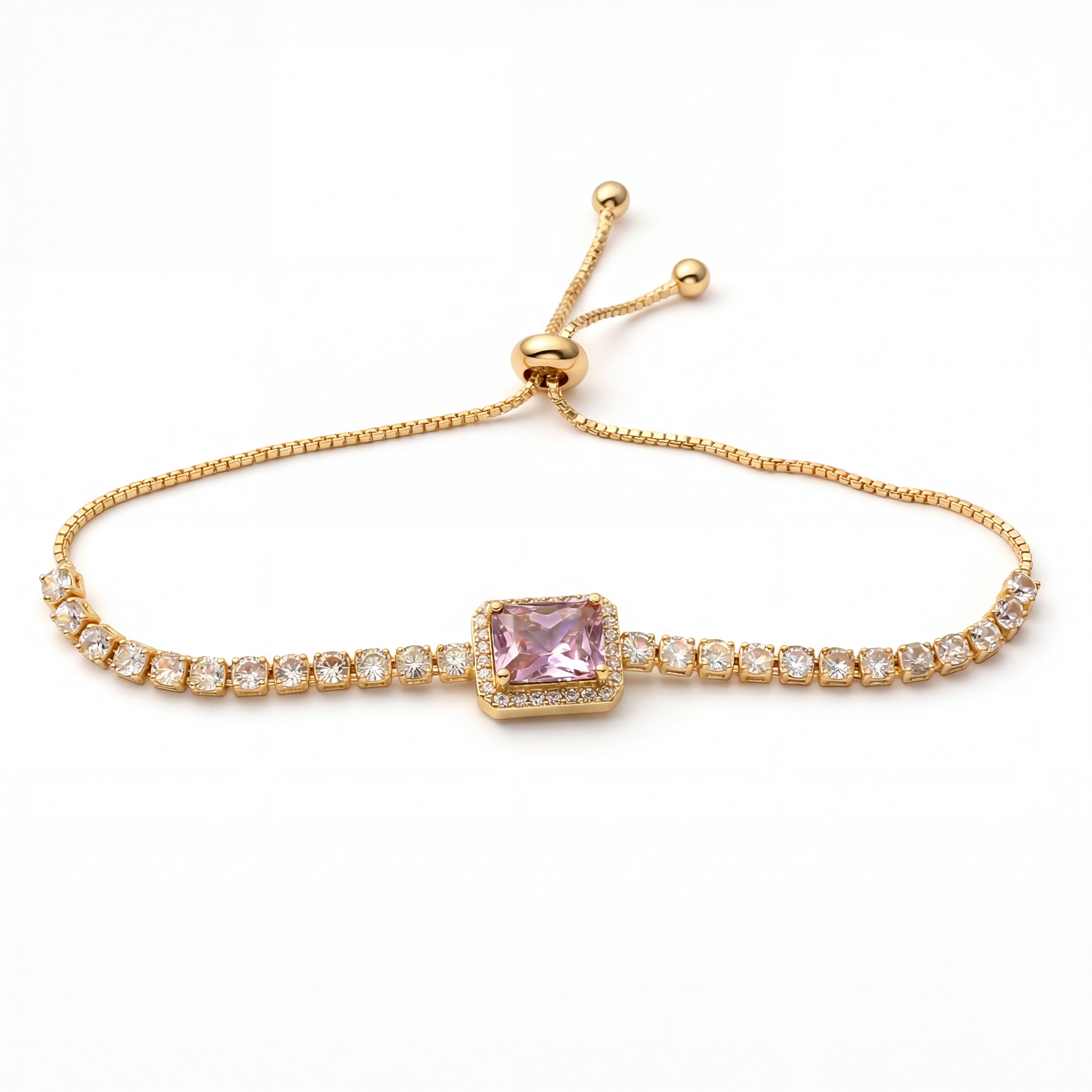 Pink Sapphire Tennis Bracelet