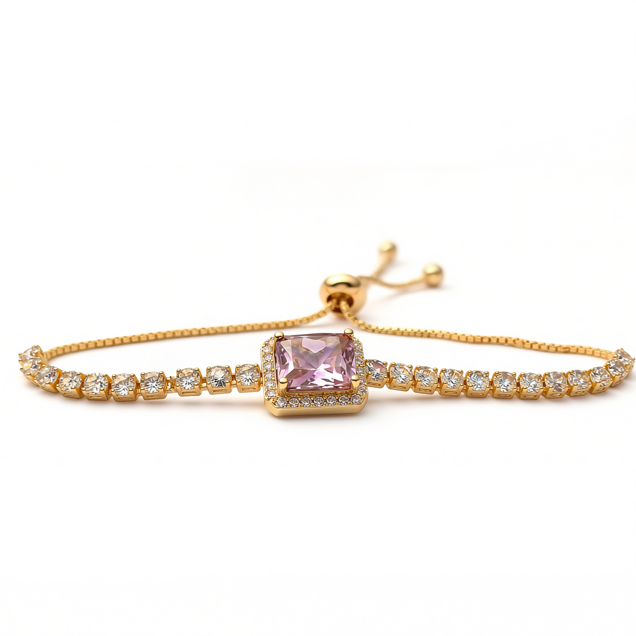 Pink Sapphire Tennis Bracelet