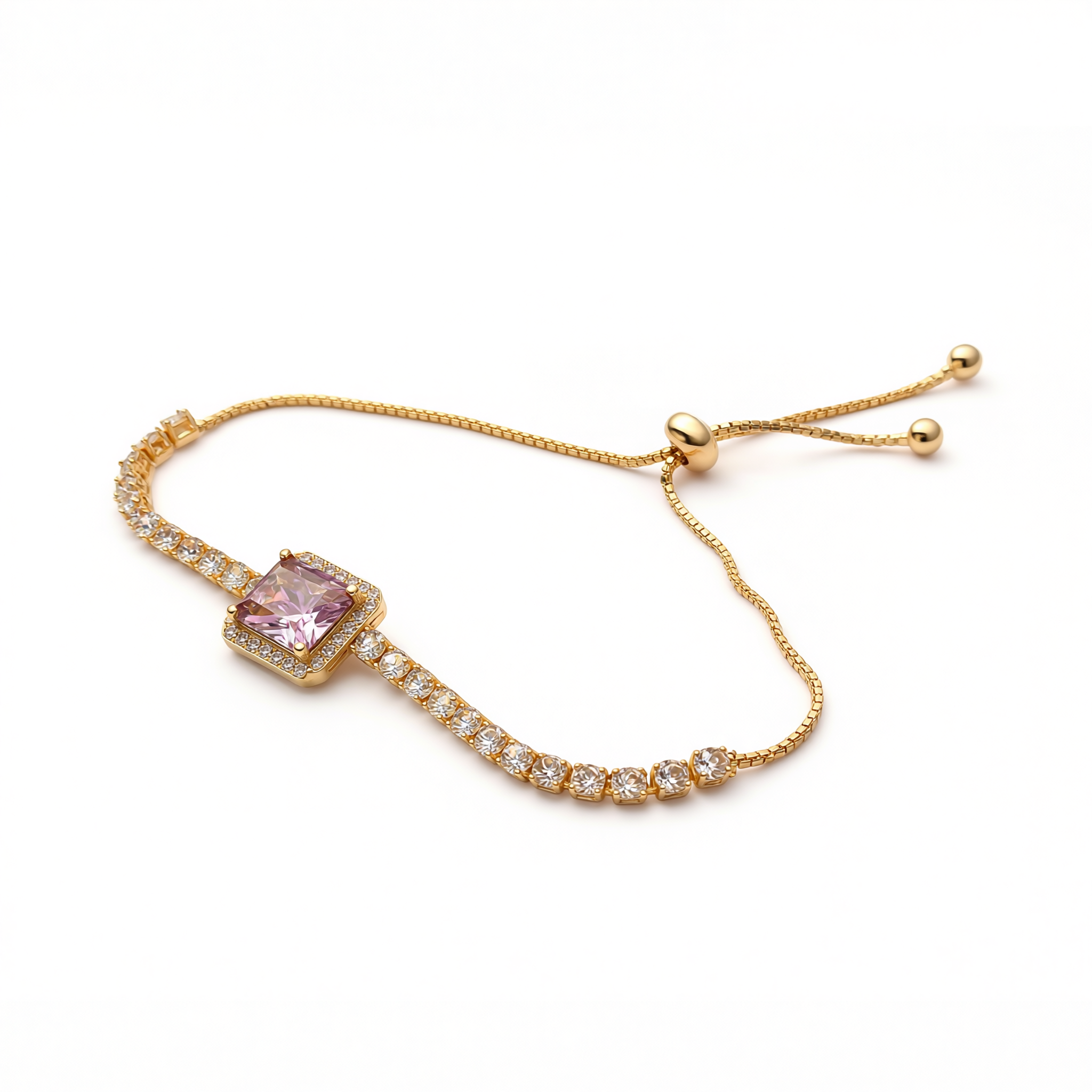 Pink Sapphire Tennis Bracelet