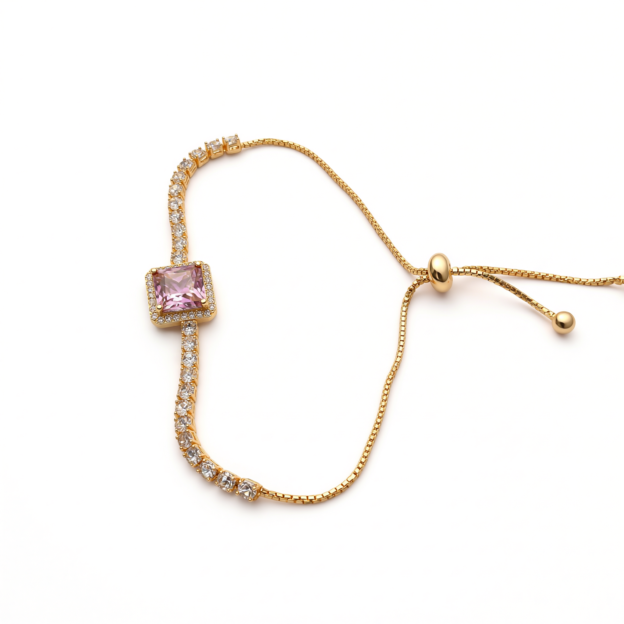 Pink Sapphire Tennis Bracelet