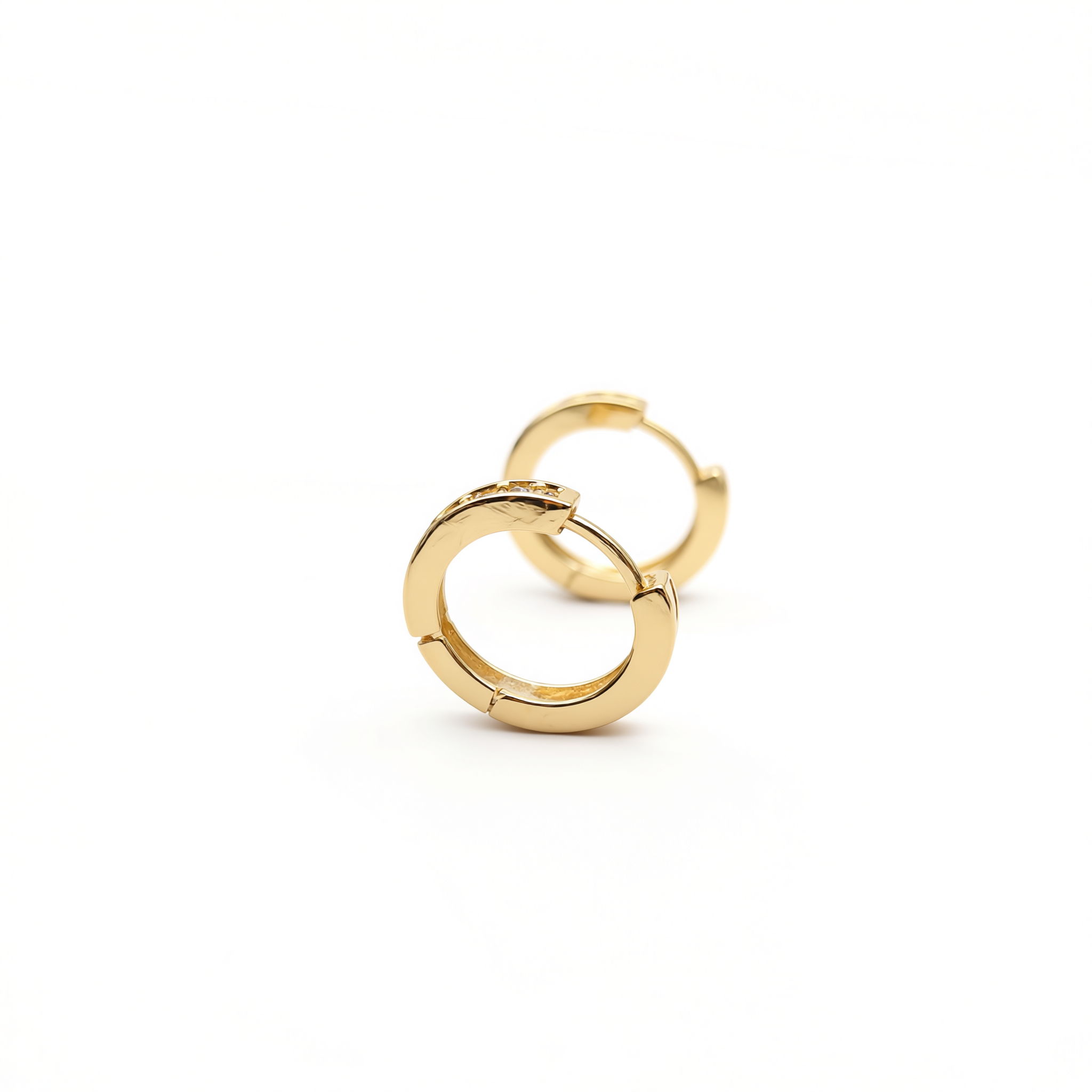 Aurora Pave Huggie Earrings