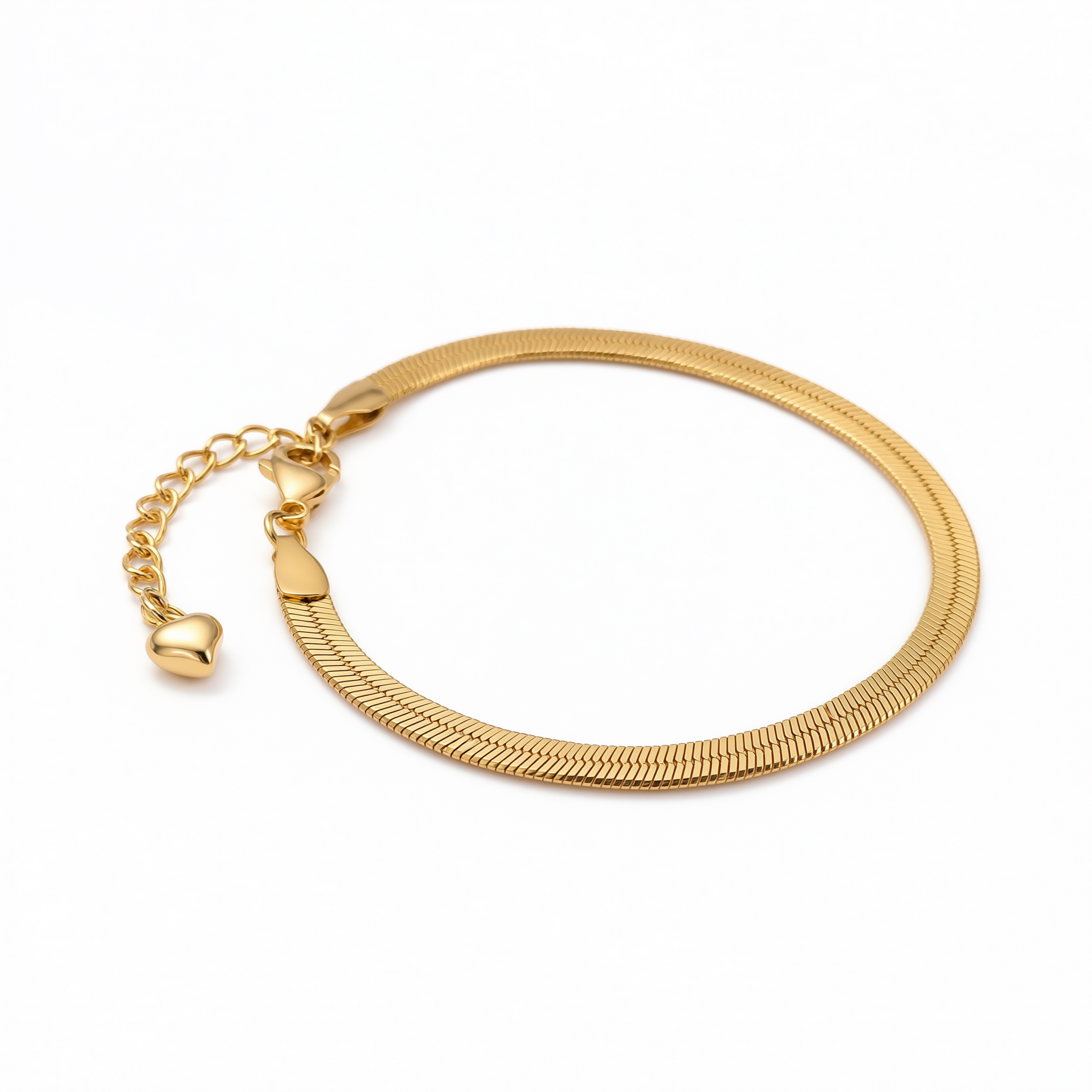 Luna Heart Herringbone Bracelet