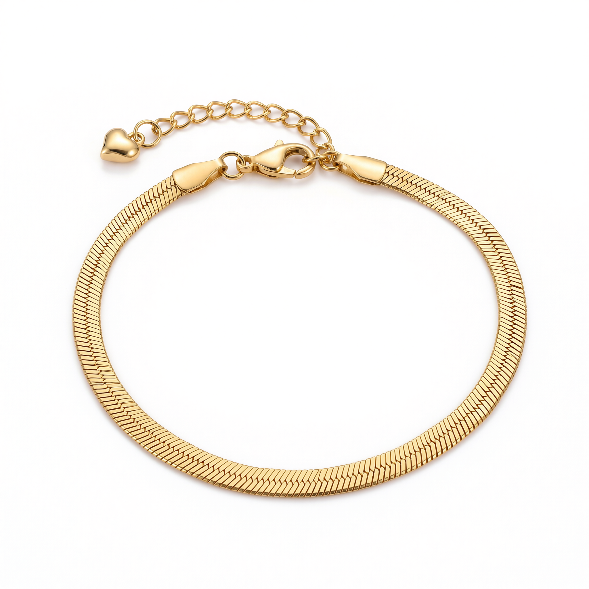 Luna Heart Herringbone Bracelet