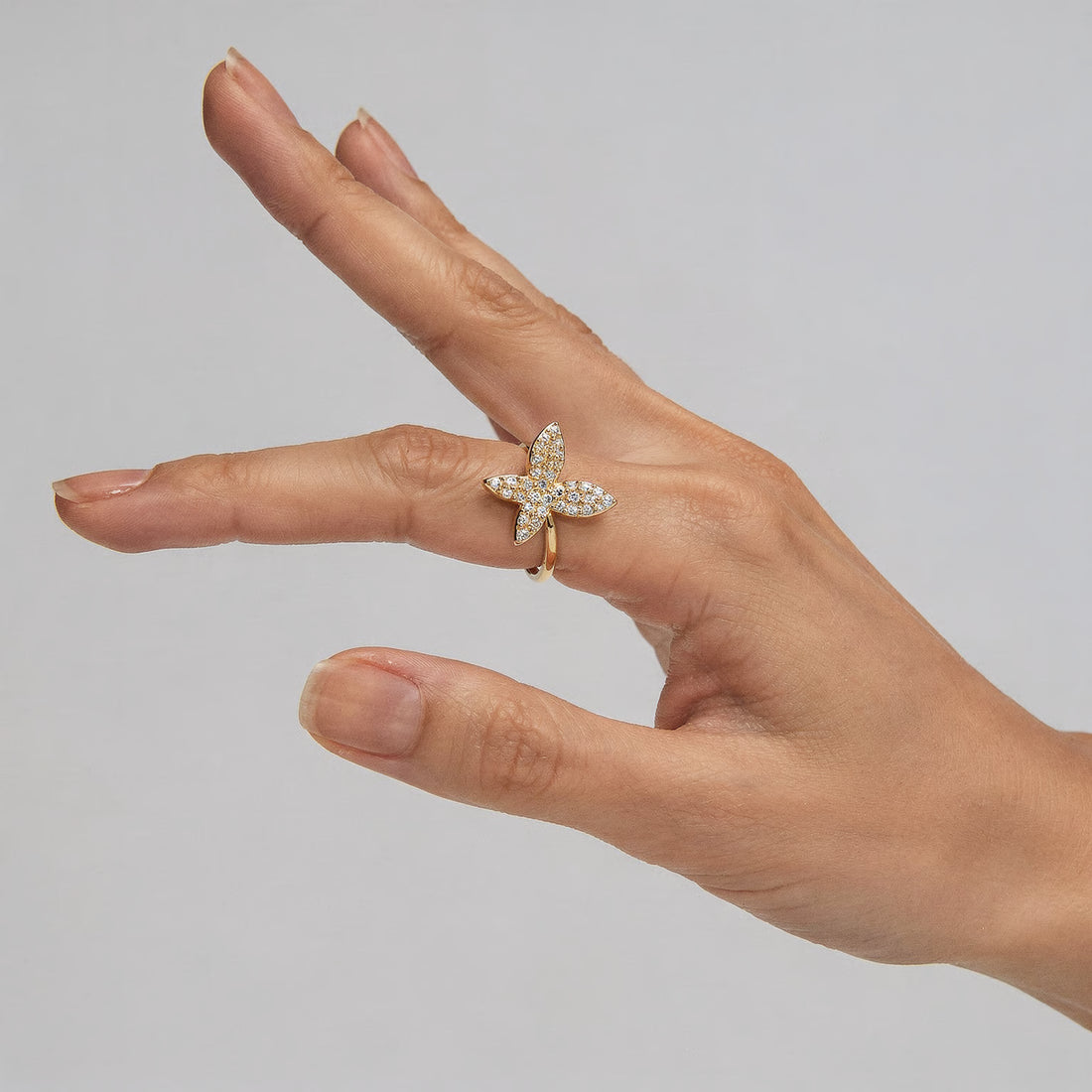 Butterfly Crystals Ring