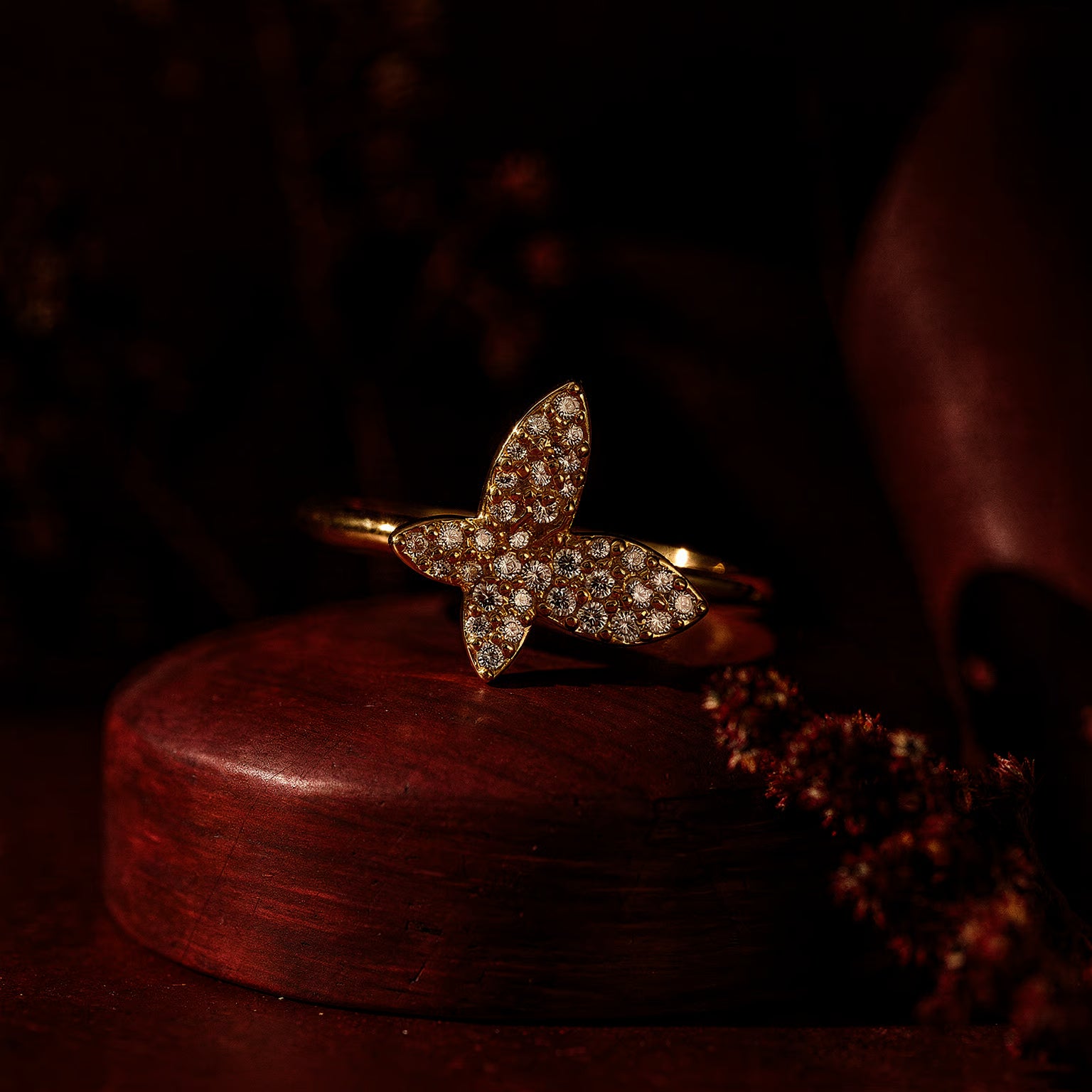 Butterfly Crystals Ring