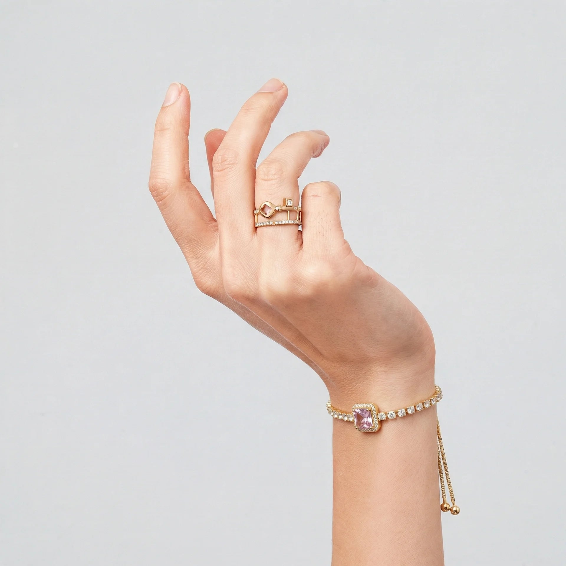 Pink Sapphire Tennis Bracelet