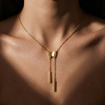 Stardust Golden Butterfly Necklace