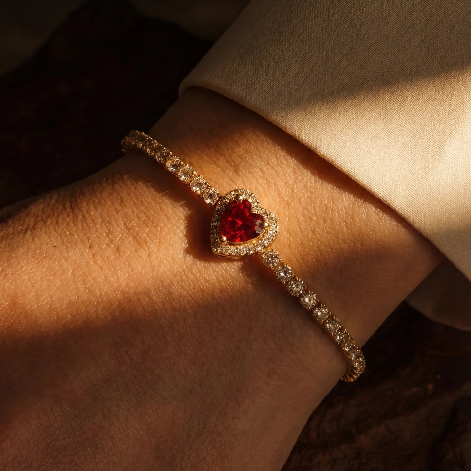 Crimson Heart Bracelet