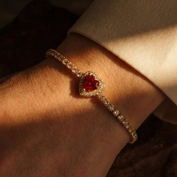 Crimson Heart Bracelet