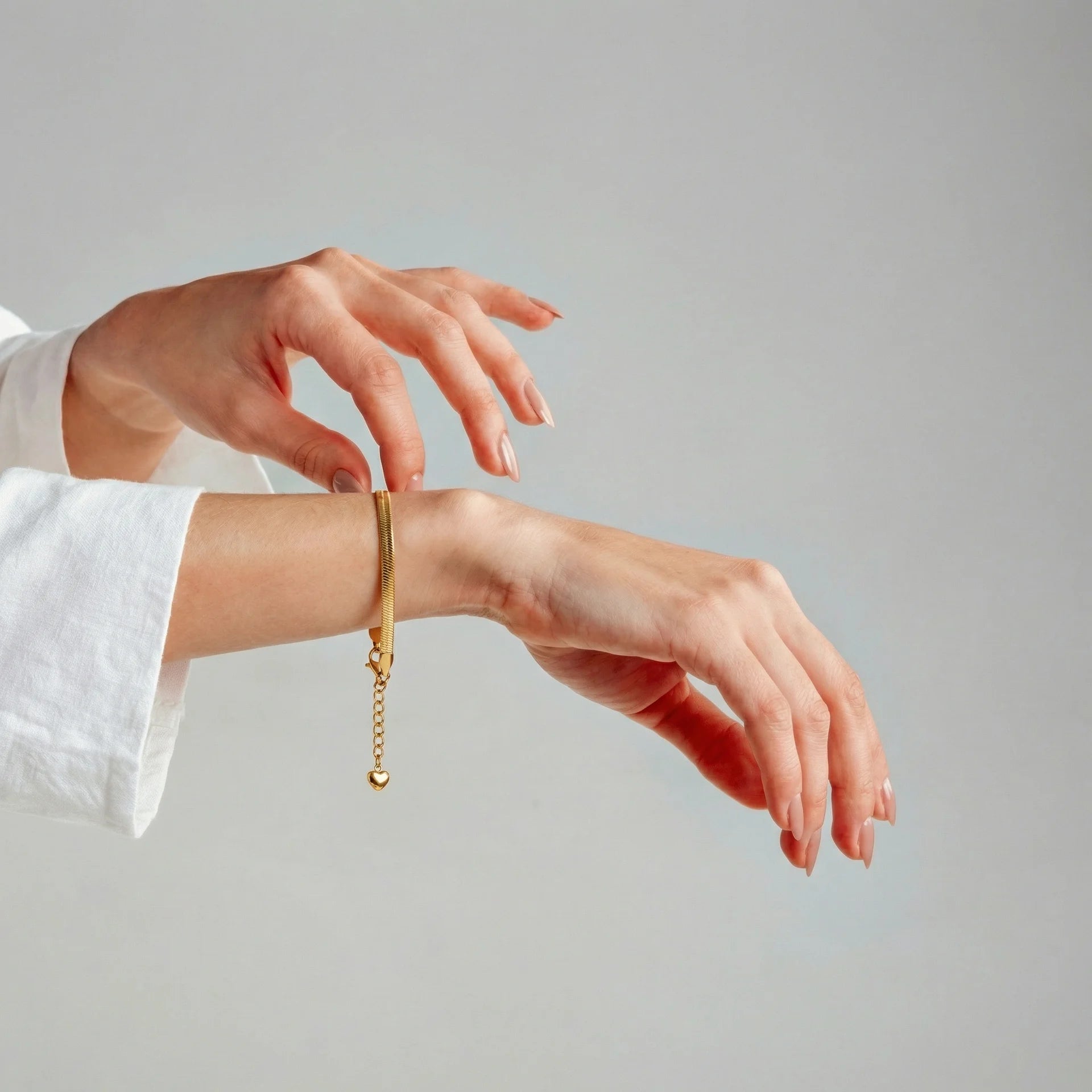 Luna Heart Herringbone Bracelet