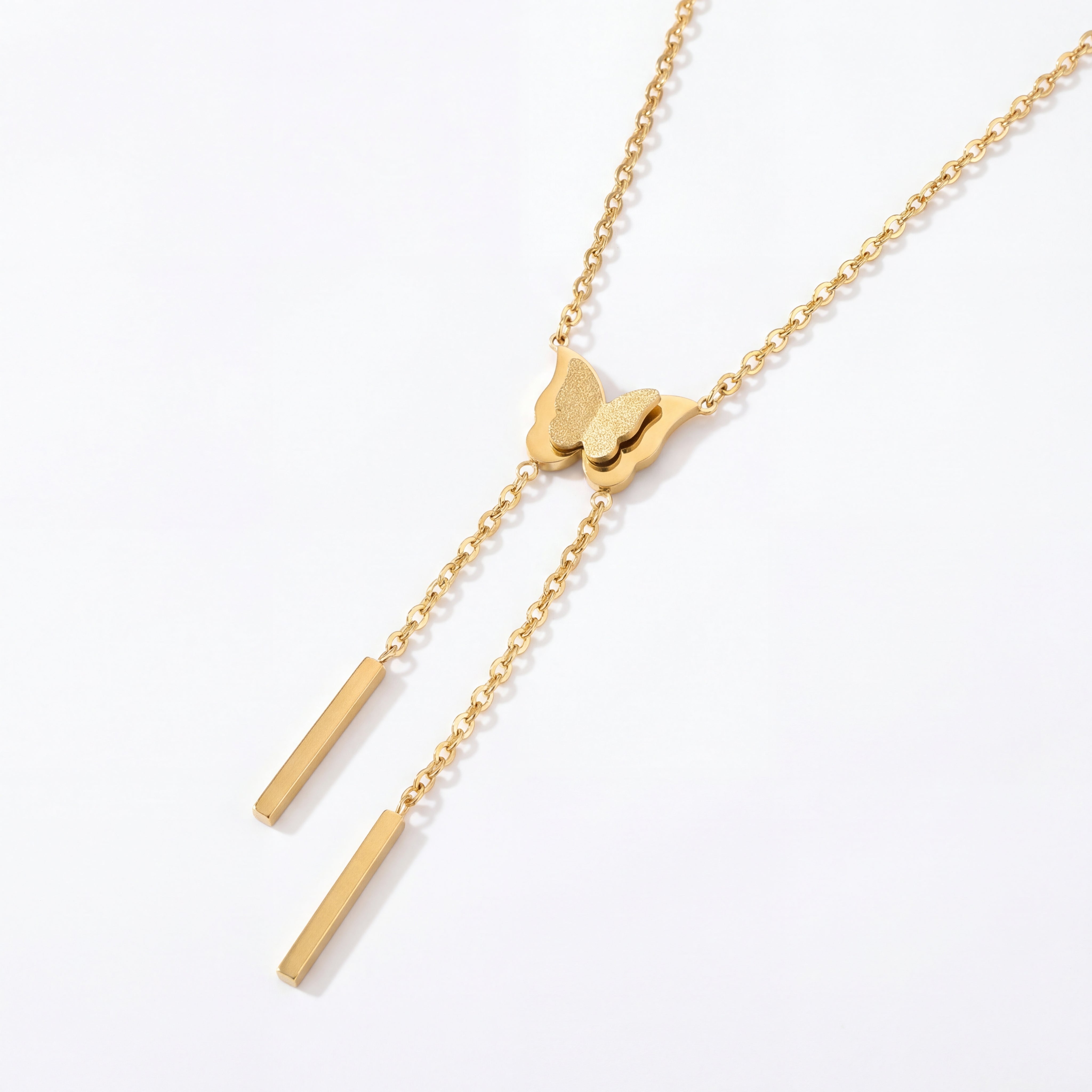Stardust Golden Butterfly Necklace