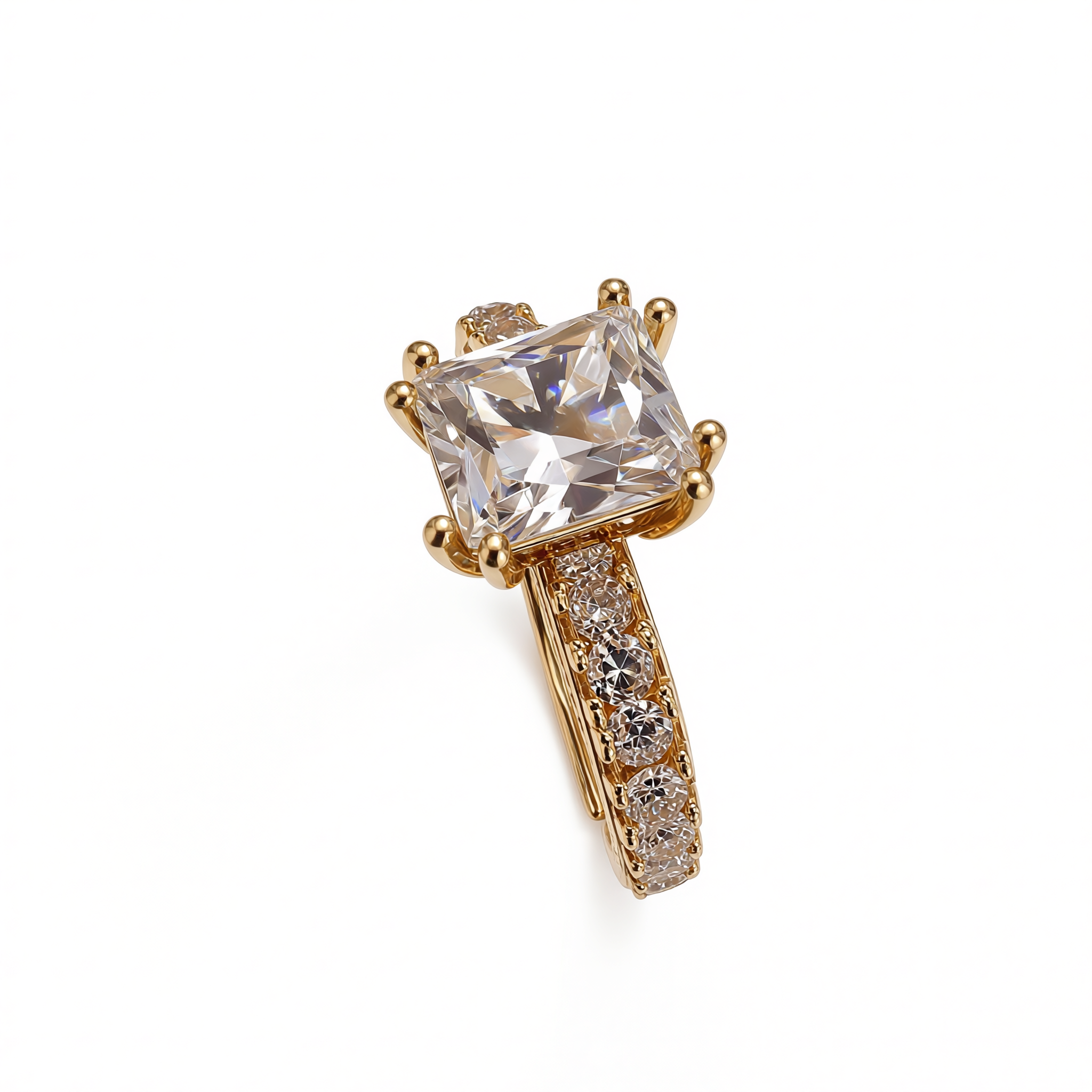 Princess-cut CZ Diamond Ring
